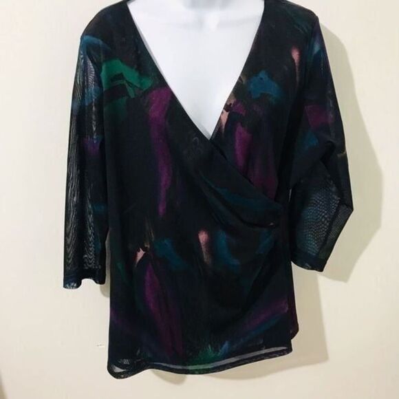 Coldwater Creek V neck blouse size L.  S92 - Picture 1 of 7